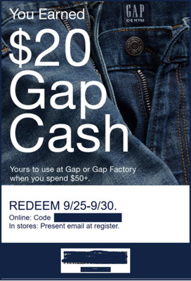 gap factory gap cash